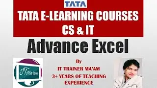 #Tata e learning course - #Auto Filter in Advance Excel with #IT Ma'am