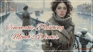 [Cinematic Painting] 모네 화풍으로 살아난 겨울 베니스의 연인이야기❄️바로크 클래식과 함께 들어요
