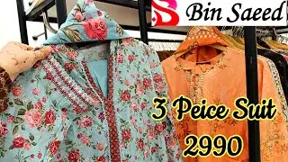 Bin Saeed 3 peice Suit 2990 only♥️Bin Saeed New Collection 2026♥️Binsaeed Sale Price 