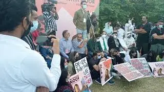 Osman khalid butt at Noor mukadam peaceful protest | islamabad press club | Zahir jaffer case