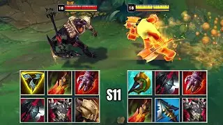 DARIUS vs OLAF S11 FULL BUILD FIGHTS & Best Moments!