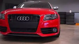 Turning heads in red. 🔥Red Audi perfection.