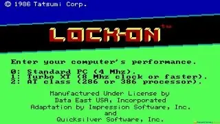 Lock-On gameplay (PC Game, 1986)