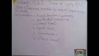 Event Organizing Services - GST  #cainter Sept 24 Exam  #csinter  #cafinal Nov 24 Exam #csfinal