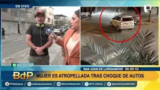 San Juan de Lurigancho: mujer es atropellada tras choque de autos