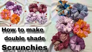 XL Size Silk Fabric Scrunchies 🔥| Single Layer Multi Colour Hair Accessories for Girls & Women 