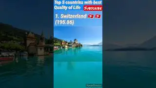 Top 5 countries with best Quality of Life ||#shorts