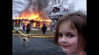 Spot the differences - Disaster Girl Meme