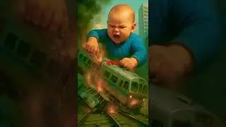 child entering a modern city  # baby,#Ai#trending #ai #study #cute #drama #motivation