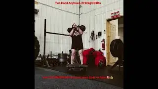 Old Time Strongman Lift: Two Hand Anyhow Lift of 203lbs/92kg!! (132lbs/60kg Left 70.5lbs/32kg Right)