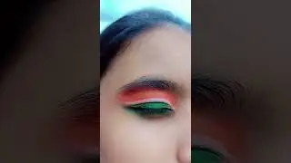 🇮🇳 15 August Special Eye Makeup | Practice Work by Lakme Academy Student 🎨✨cutcreas eye makeup