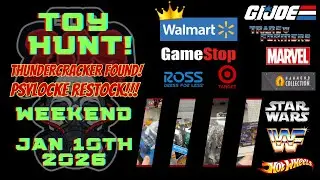 TOY HUNTING AND FINDING NEW ACTION FIGURES JAN 10th Psyloke! Thundercracker Fallout Ross Godzilla!
