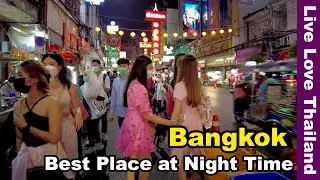 Best Place at Night in Bangkok | Night Vibes & Street Food #livelovethailand