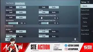 STE ACTION Latest settings - sensitivity code 🤑