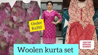 Woolen Kurtaset under rs35Only #meesho #meeshofinds #trending #meeshohaul #kurtaset #viral #winter 