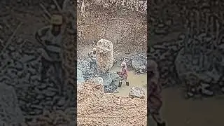 Workers drilling concrete piers #foundation #piers #construction #drilling #workers