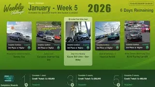 GT7|Weekly Challenges|January - Week 5|Cars & Setups(1.67)