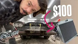 1958 Plymouth Build Part 29. Cheap Radiator Installation on the Christine “Restoration”