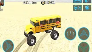 Monster Truck Driving Rally -School Bus Unlocked Hill Simulator - Android Gameplay Walkthrough