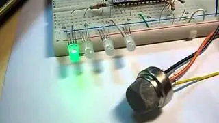 испытание датчика MQ 4