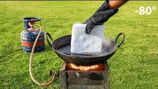Dry ice vs Hot water 💥 experiment ! #dryiceexperiment #theskybullexperiment