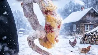 Морози -20°C не зупинять! Життя в селі та бичий хвіст
