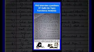 #PhD Interview Questions#IIT Delhi#Functional Analysis#Higher Mathematics#Students#Shorts