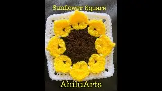 #Sunflower #Granny #Square #DIYCrochet #Tamil #AhiluArts