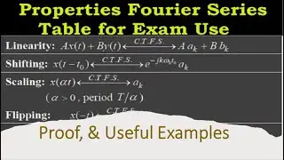 Fourier Series Properties: A Beginner's Guide to Using Table for Problem Solving| 5.5