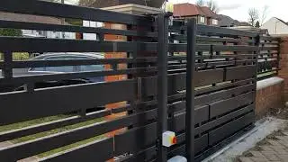 Sliding gate with safety equipment