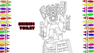 Giant Titan SpeakerMan - Coloring Skibidi Toilet with Easy Coloring!