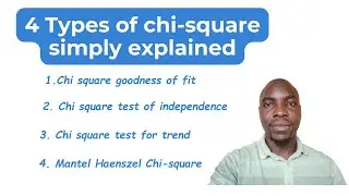 All types of Chi square tests simply explained: their hypotheses and correct use