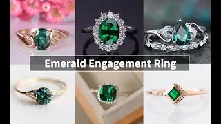 Emerald Ring for Wedding or Engagement || Bridal Collection || Green