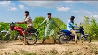 Stop two 70cc bike with hands 🙌 | Challenge | Vlog | #day78 | Moeen uddin vlogs