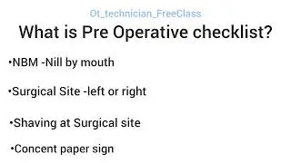 Preop Care for Patients before Surgery | Essential Guidelines #ottechnician  #ot