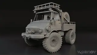 Modelling UNIMOG offroad truck in Maya | Timelapse