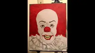 Tim Curry Pennywise timelapse painting