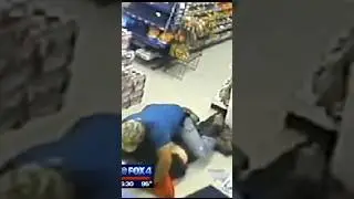 Marine stops a armed robbery attempt in a gas station #reaction #viral #shorts
