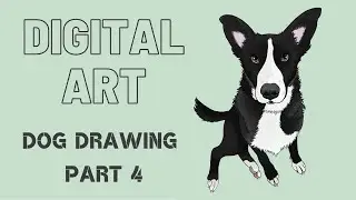 Digital dog art - timelapse (Photoshop speedart)