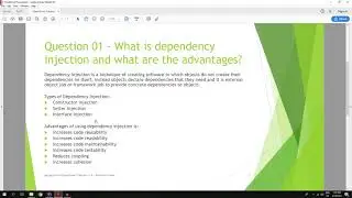 What is dependency injection and what are the advantages?
