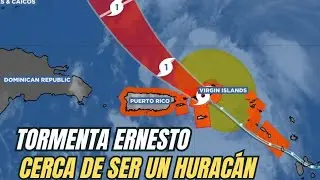 La #tormenta #Ernesto se fortalece, pudiera ser #huracan al noreste de #puertorico esta noche.