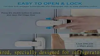 CLYMENE Refrigerator Fridge Freezer Door Lock for Kids, Child Proof Refrigerator Latch Lock to Keep