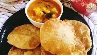 हलवाई वाली आलू की सब्जी और मसाला पूरी