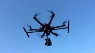 Test  train rentrant sur drone S550 avec train rentrant HML 650