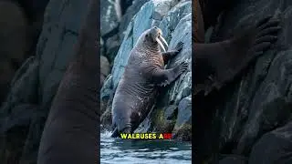 Crazy fun facts about WALRUSES! #animals_xposed #animalfacts #wildlife #walrus