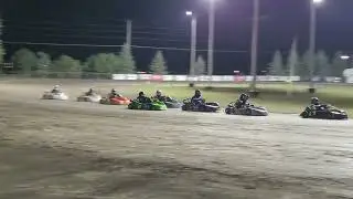 open modified/bomber kart racing @ goldenspike speedway (race of champions) feature