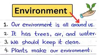 10 Lines Essay on Environment in English/ 10 lines on Environment/ Environment ten lines