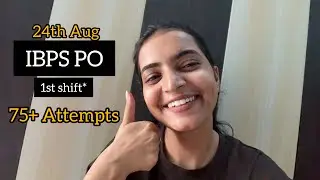 IBPS PO 1st shift analysis✅ | 75 attempts| #ibps #ibpspo