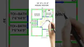 30 x 35 ghar ka naksha/ 30 x 35 house design/ 30 x 35 hone design/ #buildmyhome #shorts #home #house