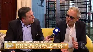 Exclusivo: Andrea Bocelli fala sobre turnê no Brasil e cantar ao lado do filho nos palcos